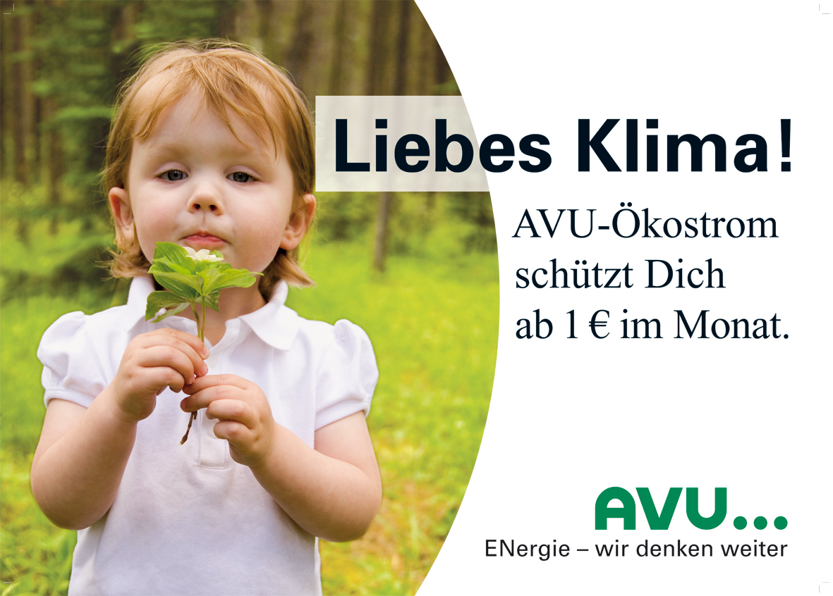 AVU Oekostrom-Grossflaeche und Anzeigen